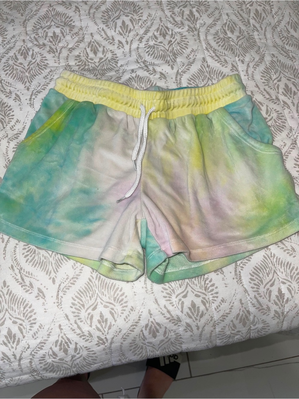 Freshman Pastel Tie-Dye Athletic Shorts - Yellow, Green, Blue, Pink